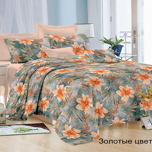 Постельное белье Satin collection Золотые цветы (микросатин) Постельное белье Satin collection Золотые цветы (микросатин)