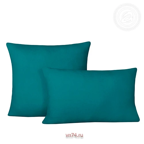 Наволочки трикотажные на молнии 2 шт. бирюза (хлопок) Наволочки трикотажные на молнии 2 шт. бирюза (хлопок)