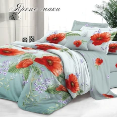 Постельное белье Bella Vita Premium Яркие маки (поплин)