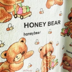 Полотенце махровое Мишки Honey Bear желтое Полотенце махровое Мишки Honey Bear желтое